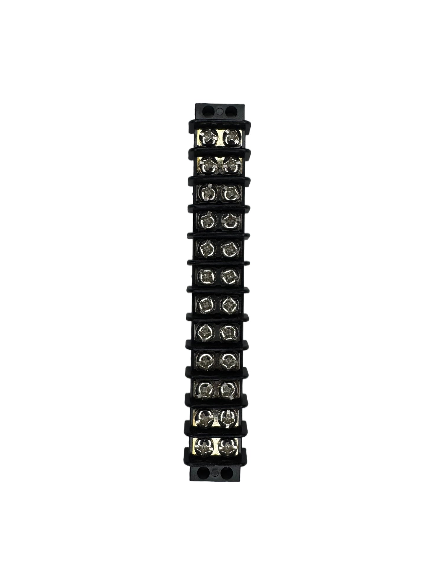 Light Duty Terminal block with twelve poles meant to join two or more circuits together