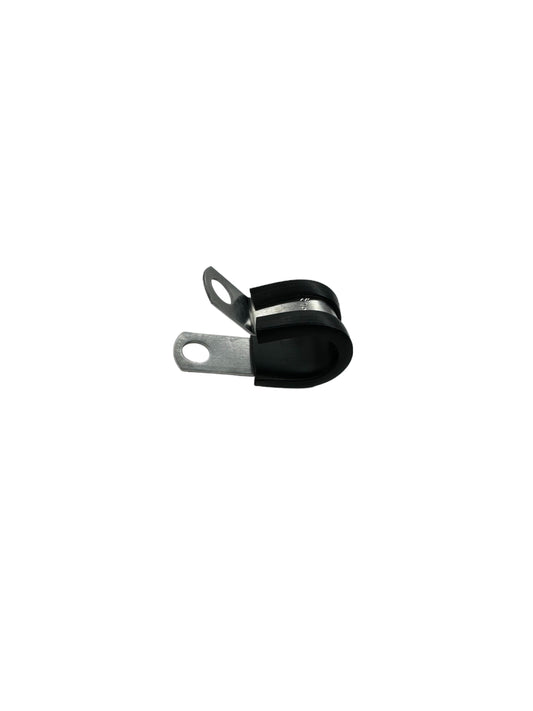 1/2" ID Aluminum Cable Clamp with Rubber Jacket