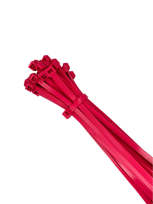 7.5" 50lbs Fluorescent Pink Cable Tie