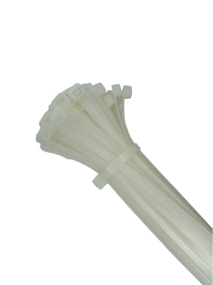 Natural (uncolored) nylon 6/6 cable ties