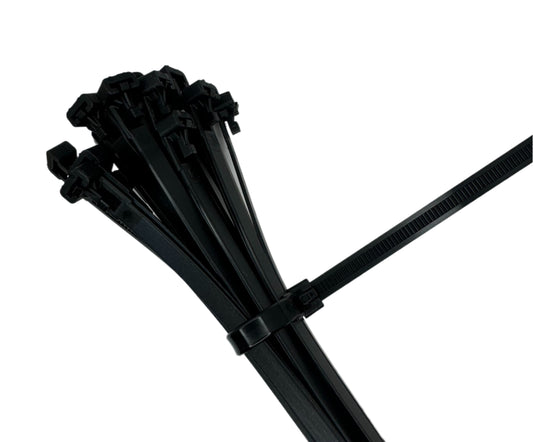 7.5" 50lbs UV Black Releasable Cable Tie