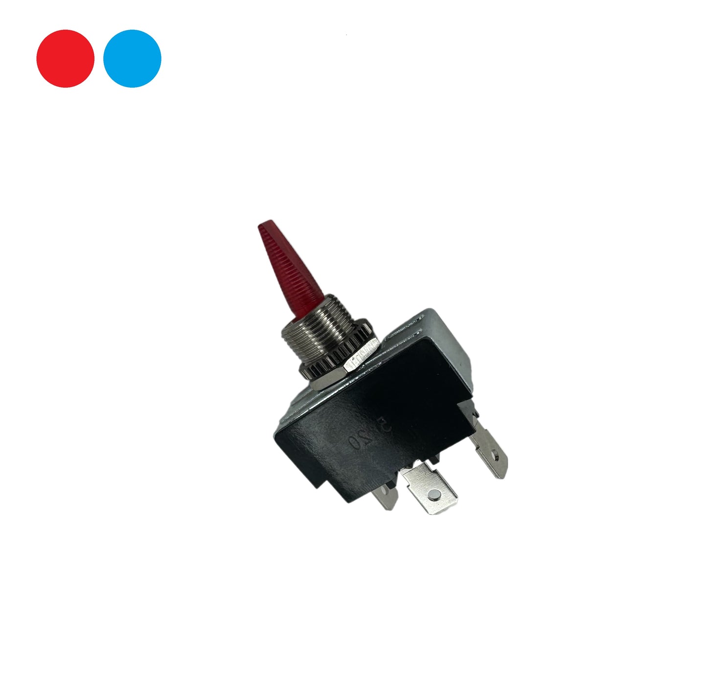 On-Off SPST Marine Red Illuminated Toggle w/ Blade Terminals