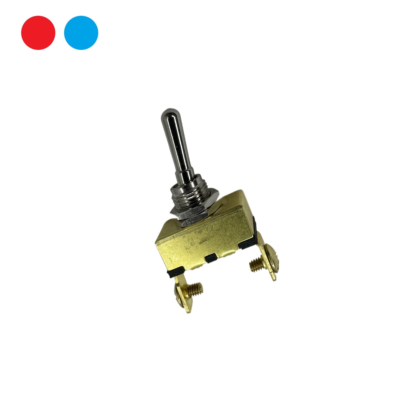 On-Off SPST Marine Brass Toggle w/ Screw Terminals