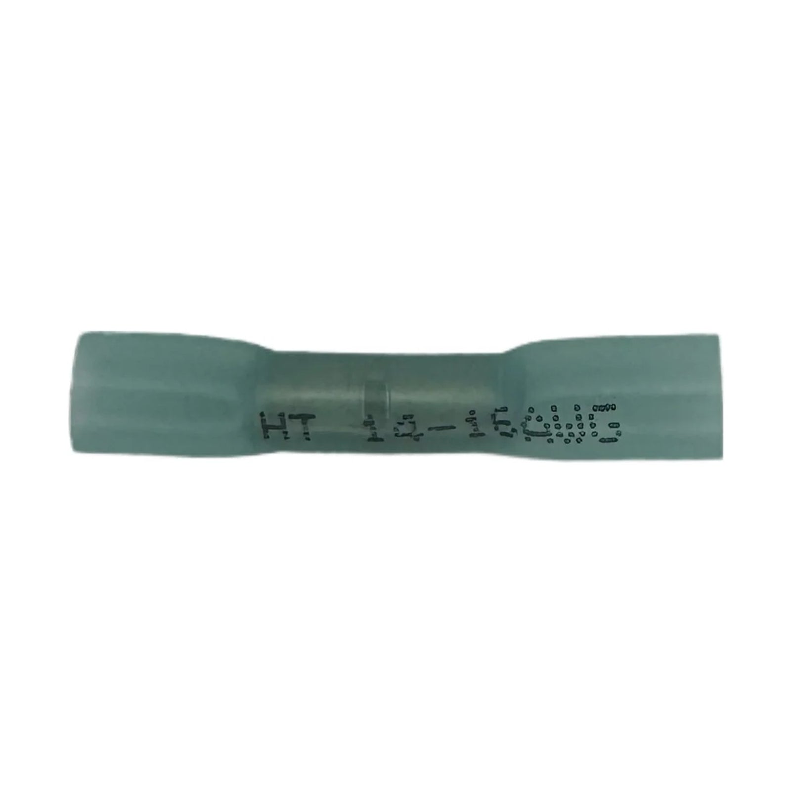 Heat shrink butt connector for 16-14 AWG wire with adhesive-lined sleeve